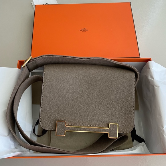❌ SOLD New HERMES Chevre Mysore Geta Beige De Weimar Messanger Bag - Picture 3 of 8